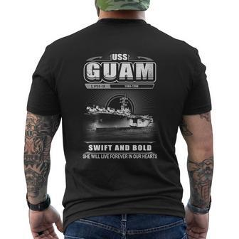 Uss Guam Lph 9 Swift And Bold She Live Forever In Our Hearts Mens Back Print T-shirt - Thegiftio UK