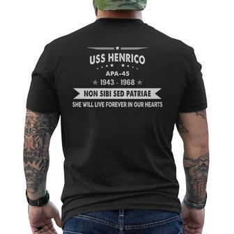 Uss Henrico Apa Men's T-shirt Back Print | Mazezy