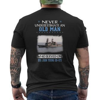 Uss John Young Dd-973 Destroyer Class Veterans Father Day Mens Back Print T-shirt | Mazezy