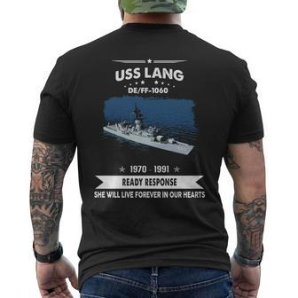 Uss Lang Ff 1060 De Men's T-shirt Back Print | Mazezy