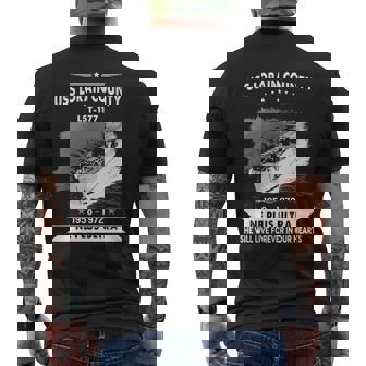 Uss Lorain County Lst Men's T-shirt Back Print | Mazezy