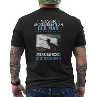 Uss Los Angeles Ssn 688 Submarine Veterans Day Father's Day Mens Back Print T-shirt | Mazezy CA