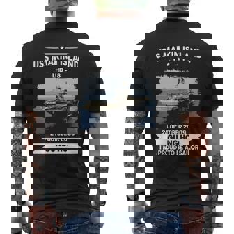 Uss Makin Island Lhd Men's T-shirt Back Print | Mazezy