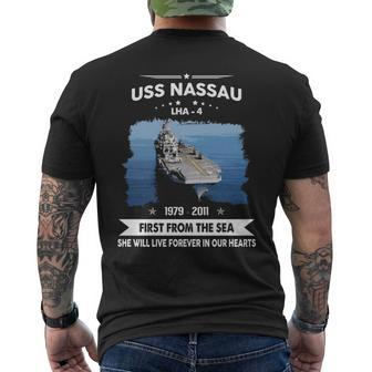 Uss Nassau Lha Men's T-shirt Back Print | Mazezy