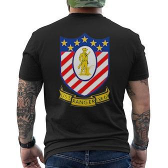 Uss Ranger Cv 61 Cva Men's T-shirt Back Print | Mazezy