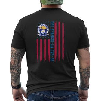 Uss Shangri La Cvs-38 Usa Flag Aircraft Carrier Veteran Xmas Mens Back Print T-shirt - Thegiftio