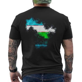 Uzbekistan Flag Map Uzbek Uzbekistani T-Shirt mit Rückendruck - Seseable