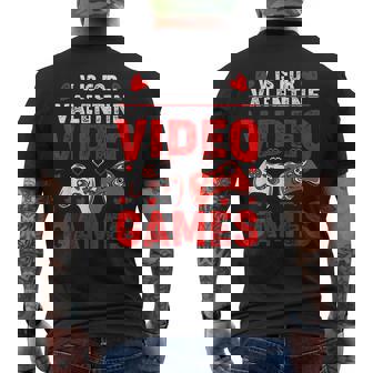 V Is For Video Games Valentines Day Gamer Boy Men Mens Back Print T-shirt | Seseable UK