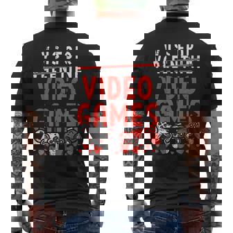 V Is For Video Games Valentines Day Gamer Boy Men Men's T-shirt Back Print - Thegiftio UK