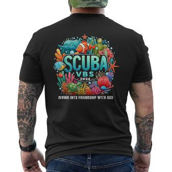 Vacation Bible School Scuba Vbs 2024 Diving Into Friendship Men's T-shirt Back Print - Monsterry AU