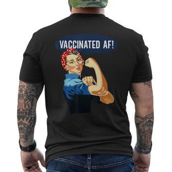 Vaccinated Af Pro Vaccine Vaccinated Rosie The Riveter Men's T-shirt Back Print - Monsterry UK