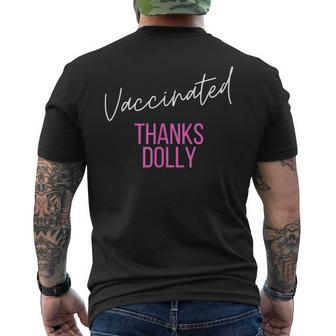 Vaccinated Thanks Dolly I Got The Dolly Vaccine Men's T-shirt Back Print - Monsterry UK
