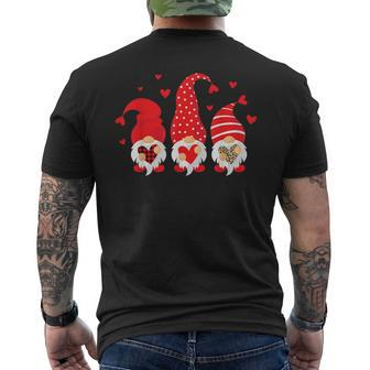 Valentine Gnomes Holding Heart Leopard Happy Valentine Girls Men's T-shirt Back Print - Monsterry AU