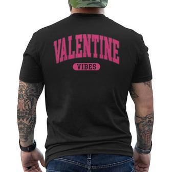 Valentine Vibes VarsityCupid UniversityHappy Valentine Day Men's T-shirt Back Print - Monsterry DE