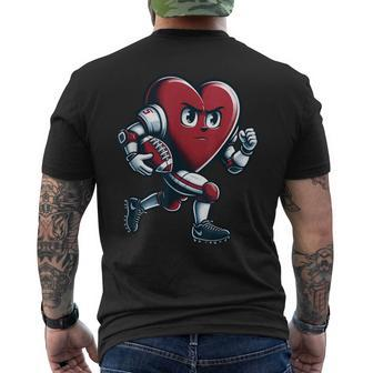 Valentine's Day Heart Football Player Team Sports Men's T-shirt Back Print | Mazezy DE