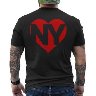 Valentines Day Heart New York Nyc Heart I Love Ny Apparel Men's T-shirt Back Print - Monsterry AU