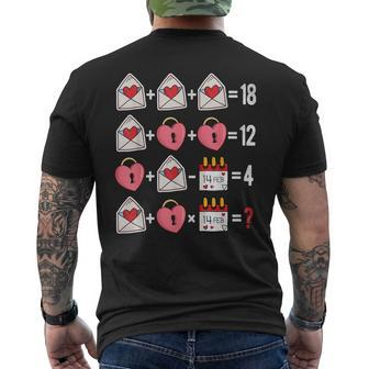Valentines Day Order Of Operations Valentines Math Teacher Men's T-shirt Back Print - Monsterry