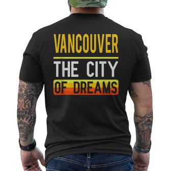 Vancouver The City Of Dreams Washington Souvenir Men's T-shirt Back Print - Monsterry UK