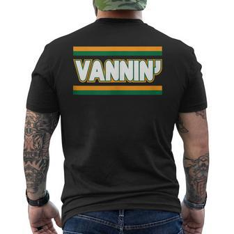 Vannin Stripes Vanning Green Orange Van Men's T-shirt Back Print - Monsterry CA