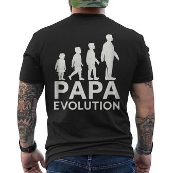 Vater Evolution Silhouette Papa Evolution T-Shirt mit Rückendruck - Geschenkecke