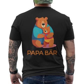 Vatertagater Sohn Tochter Sohn Papa Bär Kapuzenjacke T-Shirt mit Rückendruck - Geschenkecke