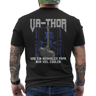 Vathor Wie Ein Normaler Papa Nuriel Cool T-Shirt mit Rückendruck - Geschenkecke