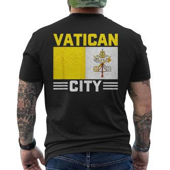 Vatican City Flag Citizen Of The Holy See Men's T-shirt Back Print - Monsterry