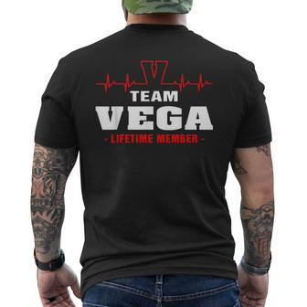 Vega Surname Family Last Name Team Vega Lifetime Member Men's T-shirt Back Print - Seseable
