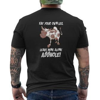 Vegan Not Eat You Own Leg Cow Lovers Mens Back Print T-shirt - Thegiftio UK