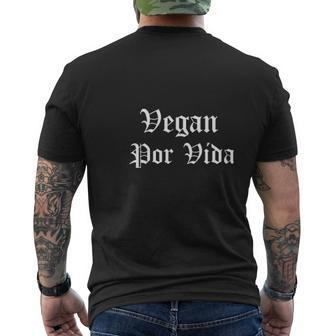 Vegan Por Vida Mens Back Print T-shirt - Thegiftio UK