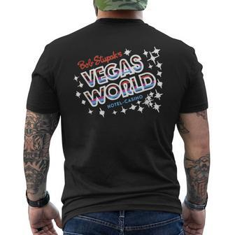 Vegas World Hotel Casino Retro Vintage Las Vegas Men's T-shirt Back Print - Monsterry CA