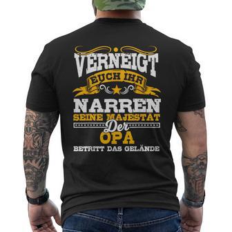 Veiren Sein Majestät Der Opa Veignt Dich Ihr N T-Shirt mit Rückendruck - Seseable