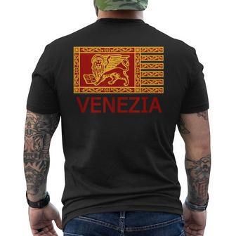 Venezianisches Löwen-Motiv Herren Kurzärmliges Herren-T-Kurzärmliges Herren-T-Shirt, Venedig-Themen Tee - Seseable
