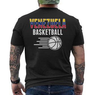Venezuela De Los Aficionados Al Baloncesto -Enezolano Sport Lovers Manga Larga Camiseta Hombre Estampado Espalda - Regaloses