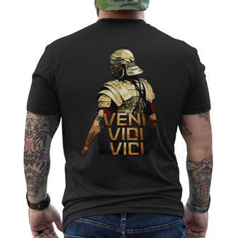 Veni Vidi Vici Spqr Roman Empire Quote T-Shirt mit Rückendruck - Seseable