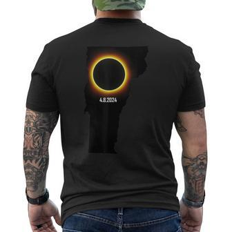 Vermont Solar Eclipse 2024 Men's T-shirt Back Print | Mazezy
