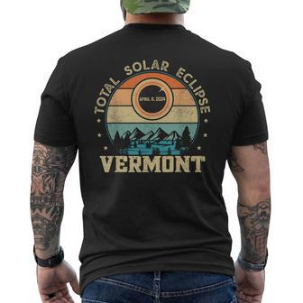 Vermont Total Solar Eclipse April 8Th 2024 Women Men's T-shirt Back Print | Mazezy UK