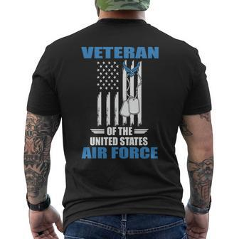 Veteran 2022 Of The Us Air Force Blue Graphic Mens Back Print T-shirt - Seseable
