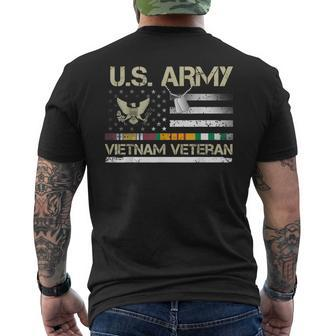 Veteran American Flag Us Army Vietnam Veteran Men's T-shirt Back Print - Monsterry UK