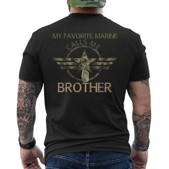 Veteran Day My Favorite Marine Calls Me Brother Men's T-shirt Back Print - Monsterry AU