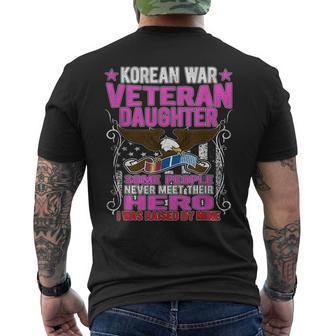 Veteran Day Proud Korean War Veteran Daughter I Was V2 Mens Back Print T-shirt - Thegiftio