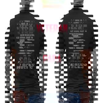 Being A Veteran Is An Honor Being A Papa Is Priceless Men's T-shirt Back Print | Seseable UK