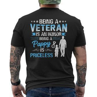 Being A Veteran Is An Honor Being A Pappy Is Priceles Men's T-shirt Back Print - Monsterry UK