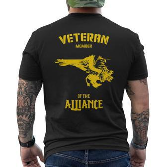 Veteran Member Wow Alliance Men's T-shirt Back Print - Monsterry