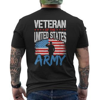 Veteran Of The United States Army Mens Back Print T-shirt - Thegiftio