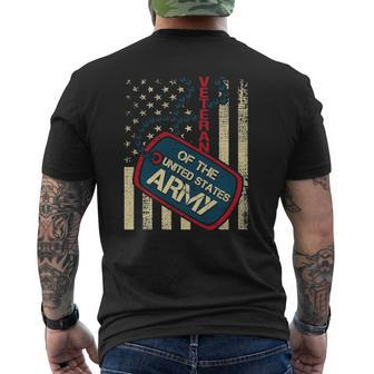 Veteran Of The United States Army Patriotic American Flag Mens Back Print T-shirt | Mazezy DE