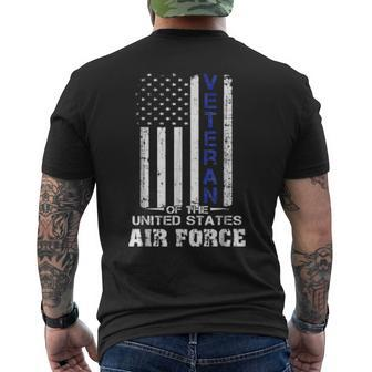 Veteran Of The United States Us Air Force Usaf Mens Back Print T-shirt | Mazezy