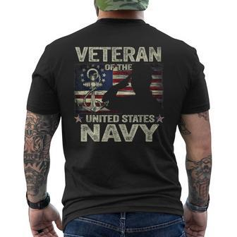 Veteran Of The Us Navy Betsy Ross Flag Usn Men's T-shirt Back Print - Monsterry AU