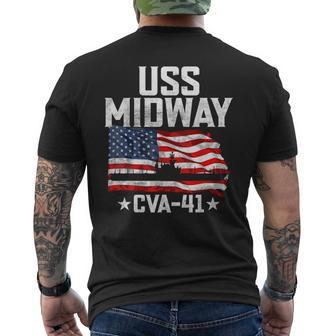 Veterans Day Uss Midway Cva-41 Armed Forces Soldiers Army Men's T-shirt Back Print - Monsterry CA