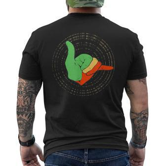 Vibrations Rasta Reggae Shaka Hawaiian Men's T-shirt Back Print - Monsterry AU